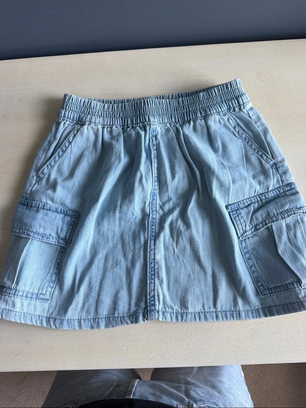GAP Light Blue Denim Cargo Mini Skirt